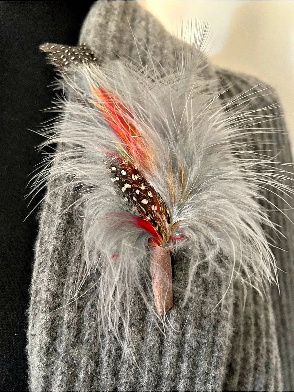 Vintage Feather Brooch